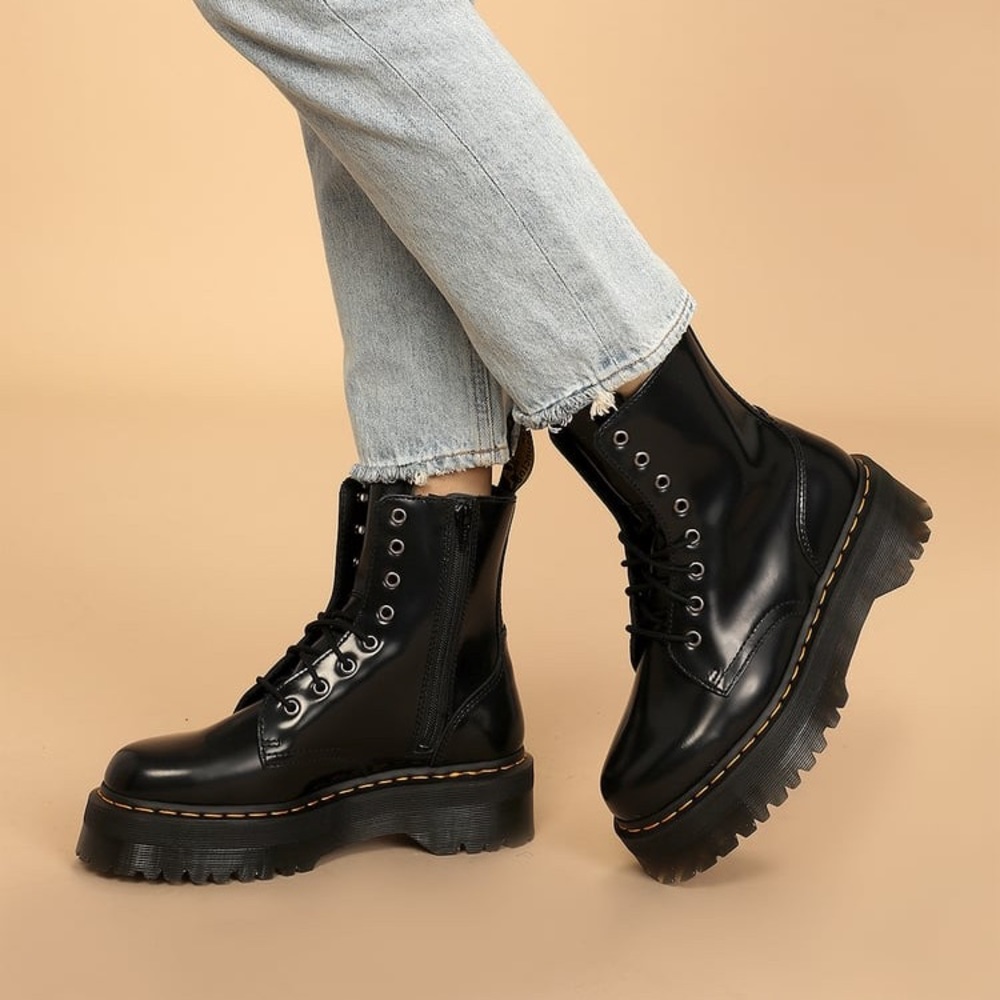 Black Doc Martens Platform Boots Gem
